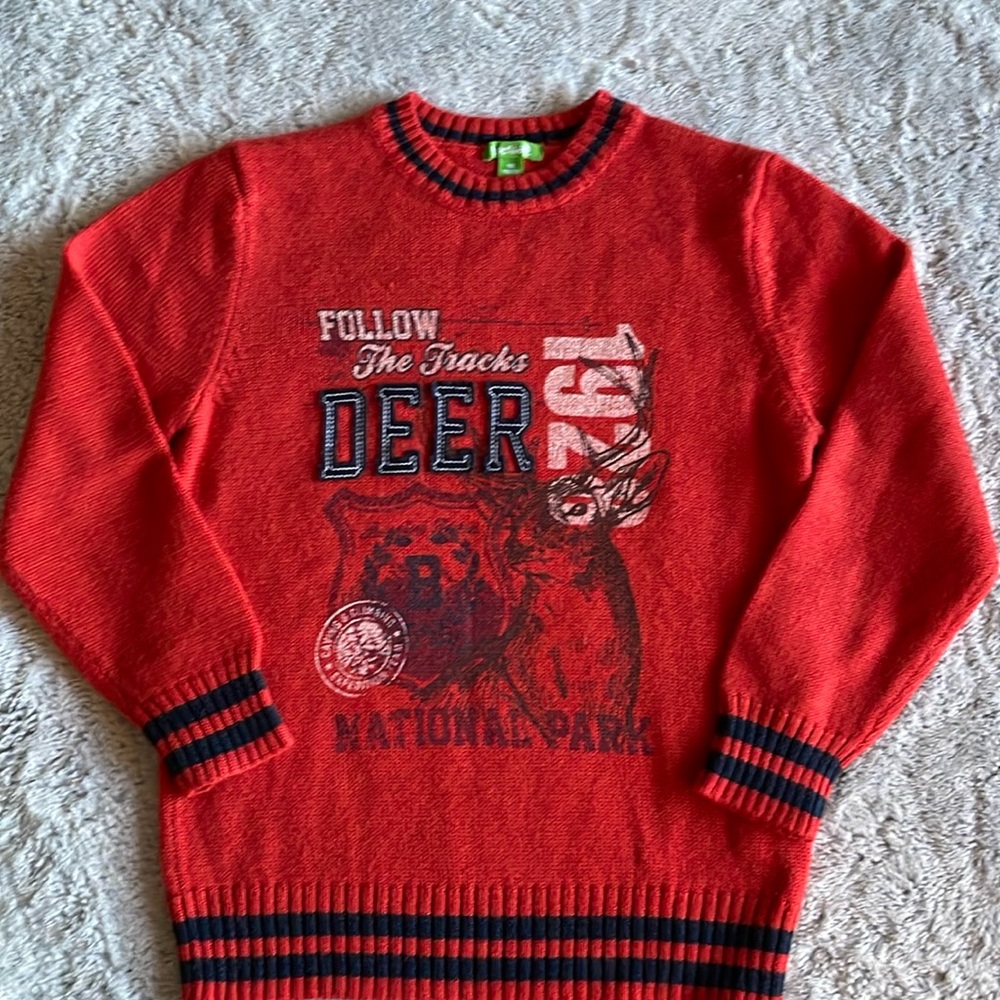 Bossini DEER Detailed front sweater  SZ 12 in VGUC